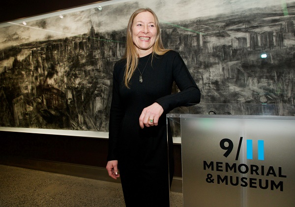 Artist Torild Stray at the 9/11 Memorial Museum