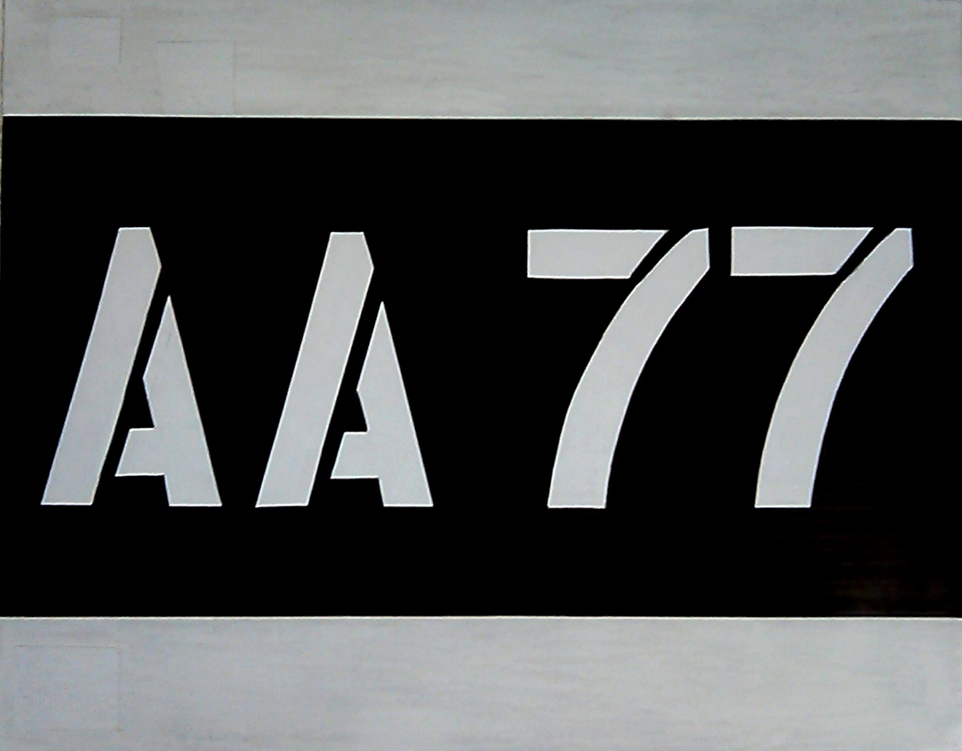 A picture of the flight number of the plane crashed into the Pentagon on 9/11/2001,