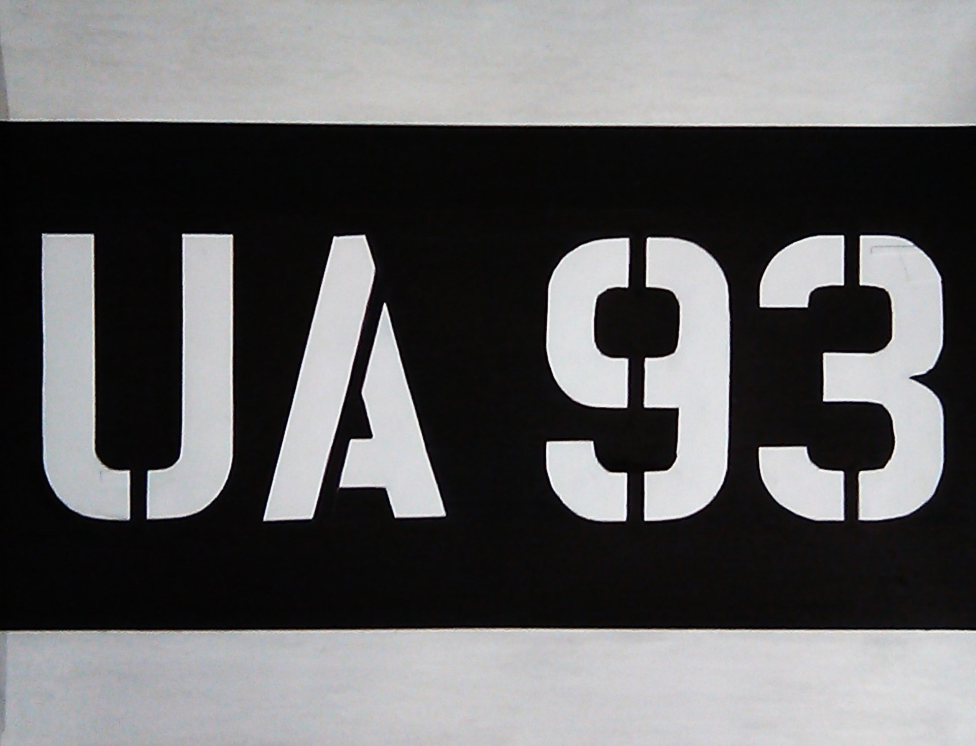 This is a drawing of the flight number of the plane crashed in Pennsylvania on 9/11/2001.