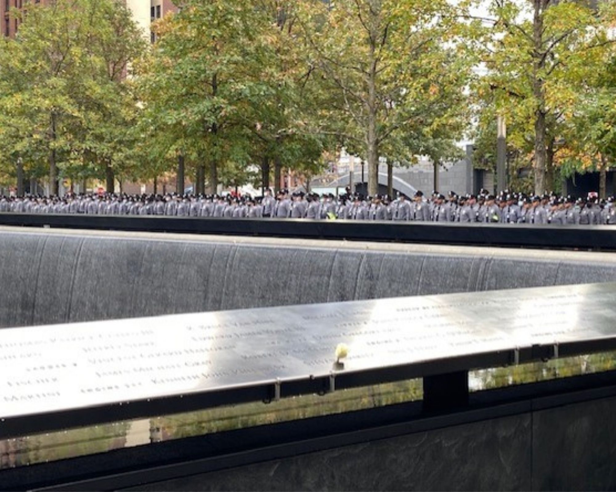 NYPD recruits from across the Memorial