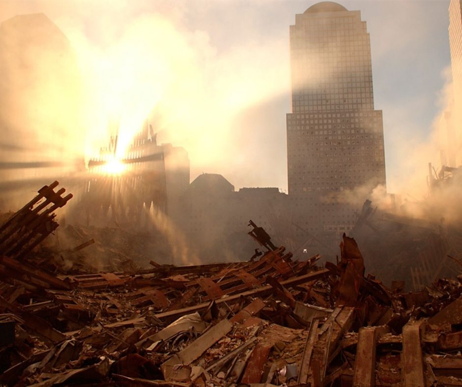 Sunset on the pile at Ground Zero