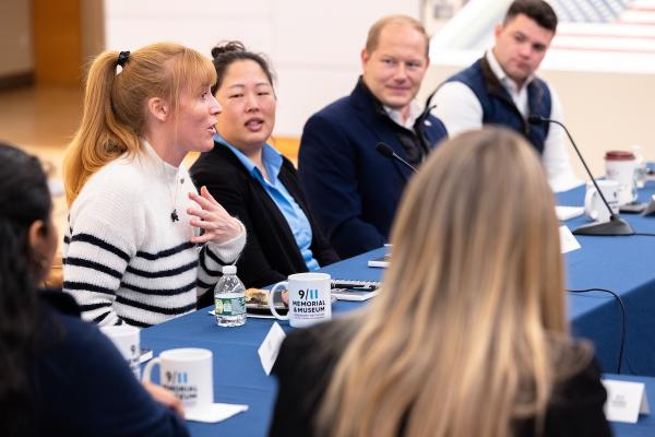 Pat Tillman Foundation Scholars discuss the transition from military to civilian life with members of the 9/11 Memorial Visionary Network as part of its Coffee & Conversation series. 